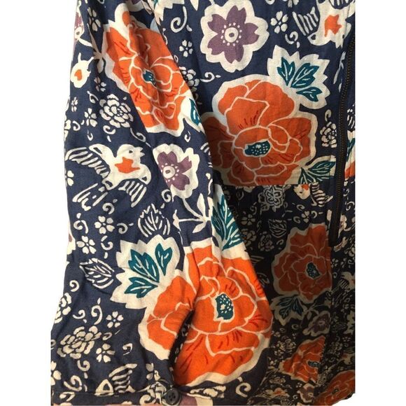 Old Navy blue mini boho floral blue dress M - Picture 6 of 13